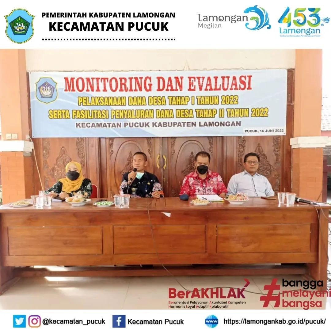 Monitoring dan Evaluasi Pelaksanaan Dana Desa Tahap I Tahun 2022
serta Fasilitasi Penyaluran Dana Desa Tahap II Tahun 2022
Oleh Tim dari Dinas Pemberdayaan Masyarakat dan Desa Kabupaten Lamongan